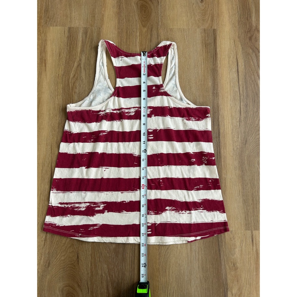 Y2k Cotton Flag Racerback Tank Top Small Stars Stripes USA July 4th Patriotic - Picture 8 of 8